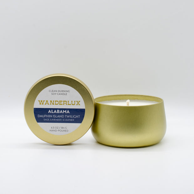Wanderlux Alabama Dauphin Island Twilight 6.5 Ounce Soy Candle