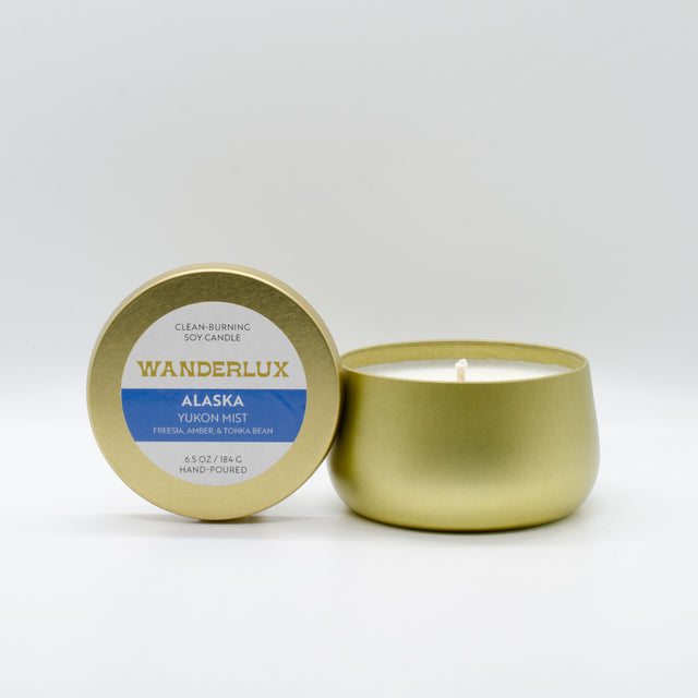 Wanderlux Alaska Yukon Mist 6.5 Ounce Soy Candle