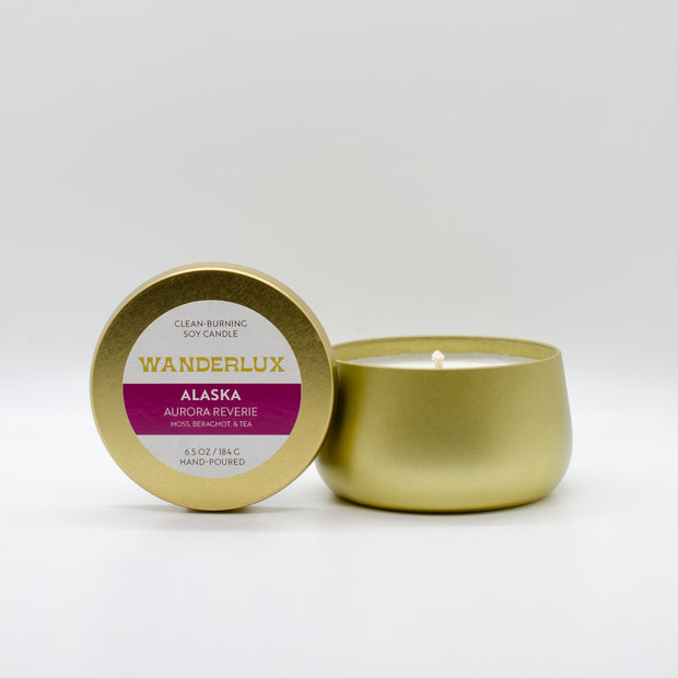 Wanderlux Alaska Aurora Reverie 6.5 Ounce Soy Candle