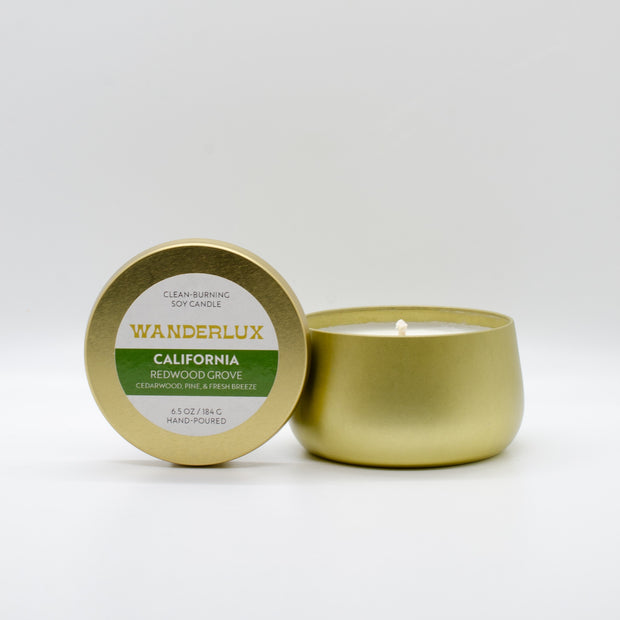 Wanderlux California Redwood Grove 6.5 Ounce Soy Candle