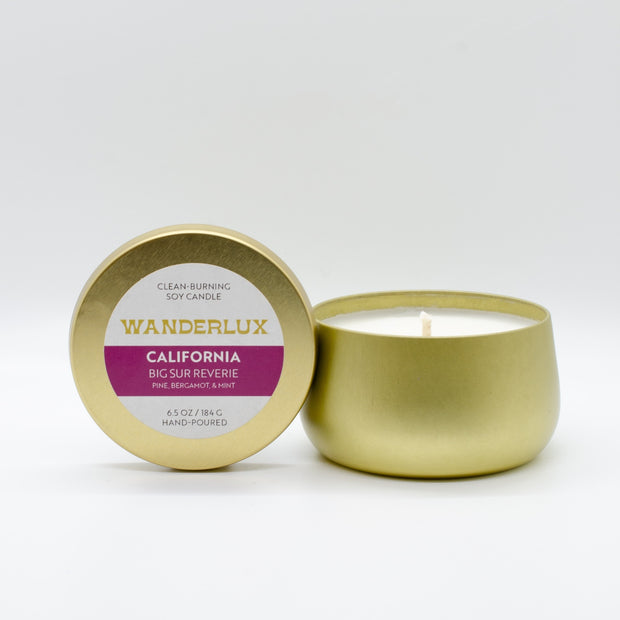Wanderlux California Big Sur Reverie 6.5 Ounce Soy Candle