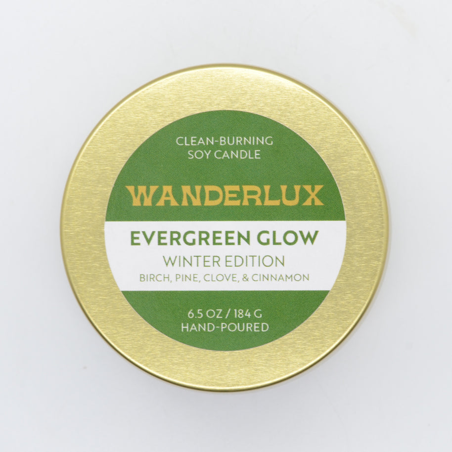 Wanderlux Winter Edition - Evergreen Glow - 6.5 Ounce Soy Candle