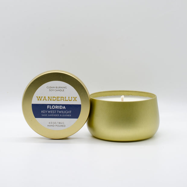 Wanderlux Florida Key West Twilight 6.5 Ounce Soy Candle