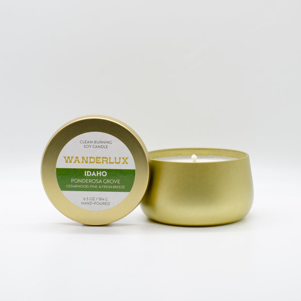 Wanderlux Idaho Ponderosa Grove 6.5 Ounce Soy Candle