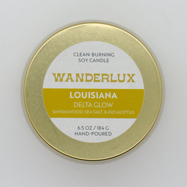 Wanderlux Louisiana Delta Glow 6.5 Ounce Soy Candle