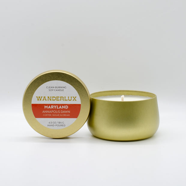 Wanderlux Maryland Annapolis Dawn 6.5 Ounce Soy Candle