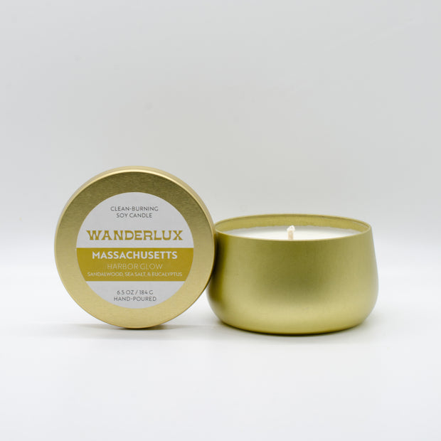 Wanderlux Massachusetts Harbor Glow 6.5 Ounce Soy Candle