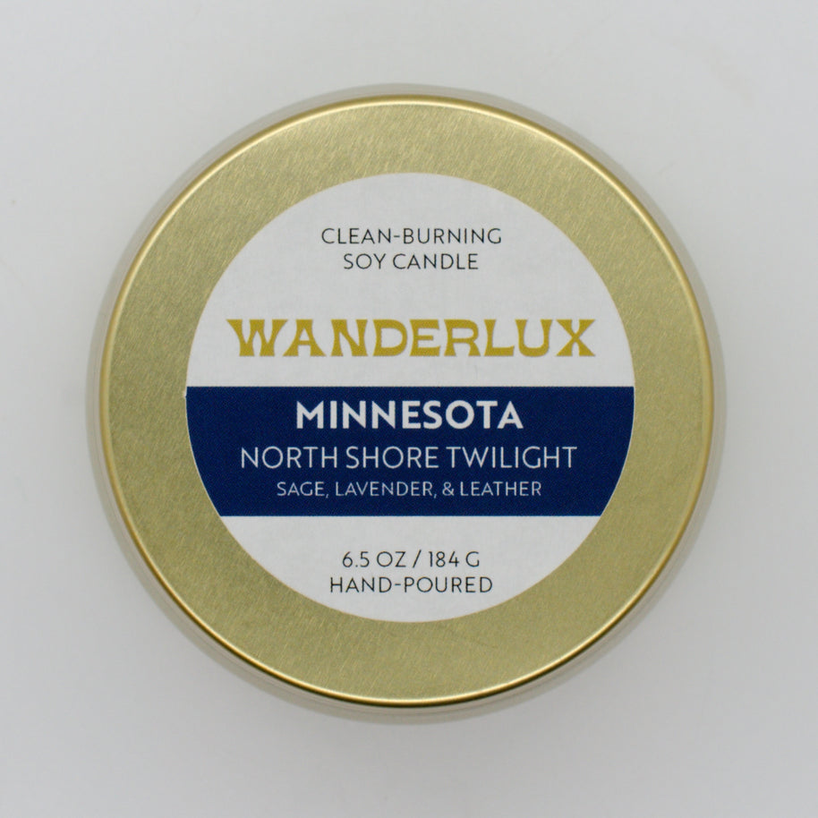 Wanderlux Minnesota North Shore Twilight 6.5 Ounce Soy Candle