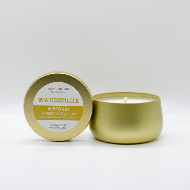 Wanderlux Missouri Jefferson City Glow 6.5 Ounce Soy Candle