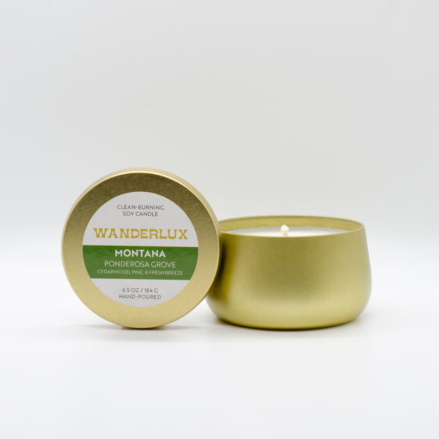Wanderlux Montana Ponderosa Grove 6.5 Ounce Soy Candle