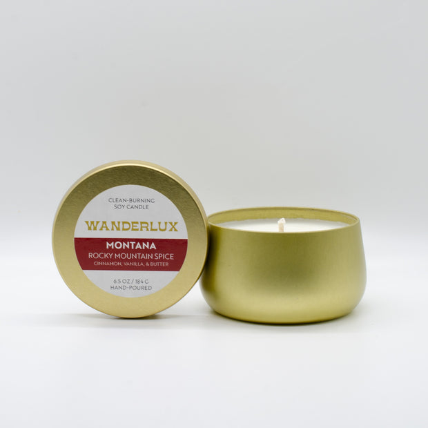 Wanderlux Montana Rocky Mountain Spice 6.5 Ounce Soy Candle