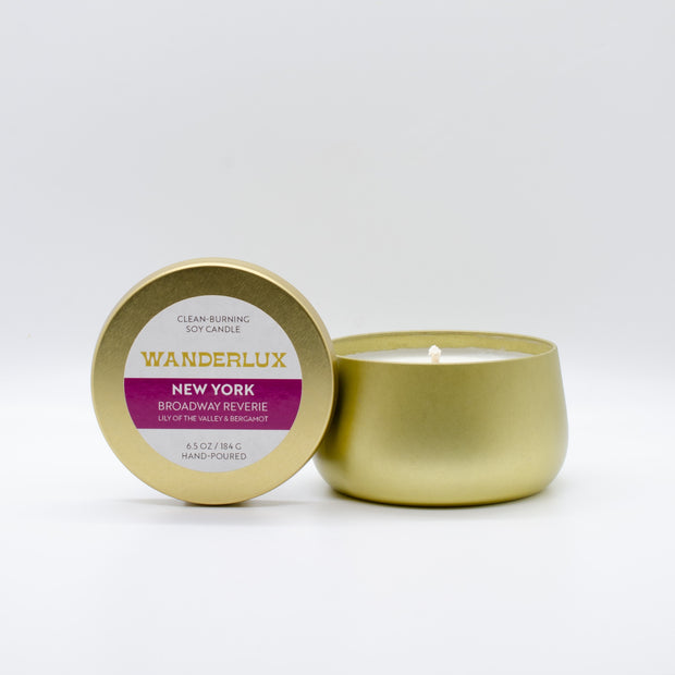 Wanderlux New York Broadway Reverie 6.5 Ounce Soy Candle