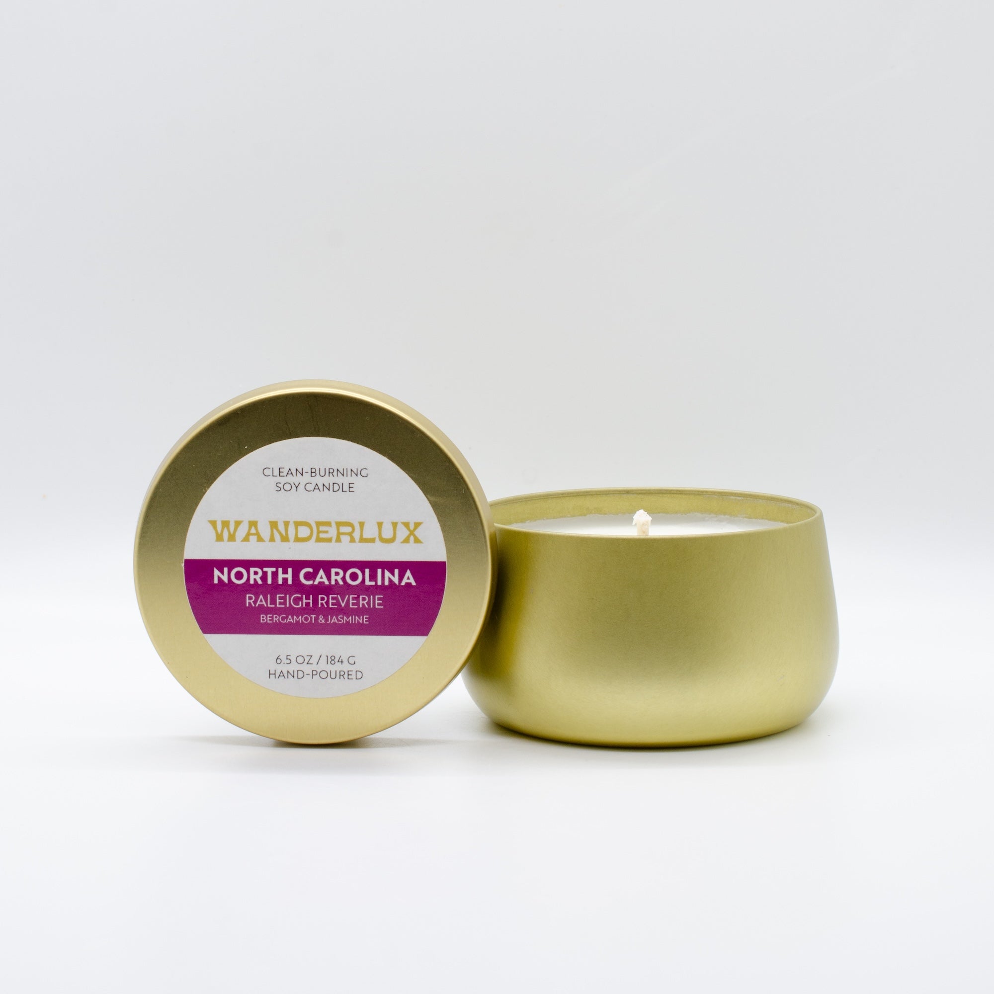 North Carolina - Wanderlux 6.5 Ounce Soy Candle