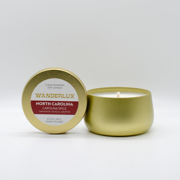Wanderlux North Carolina Carolina Spice 6.5 Ounce Soy Candle