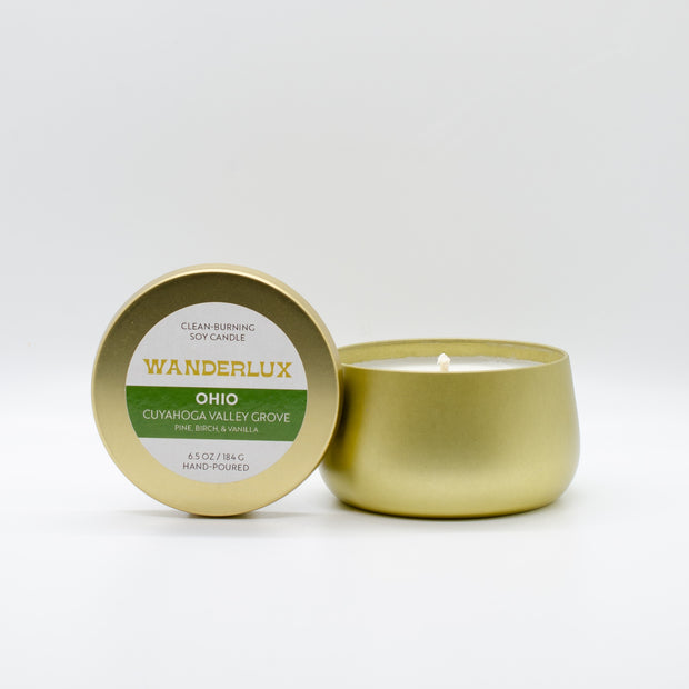 Wanderlux Ohio Cuyahoga Valley Grove 6.5 Ounce Soy Candle