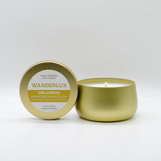 Wanderlux Oklahoma Whispering Prairie Glow 6.5 Ounce Soy Candle