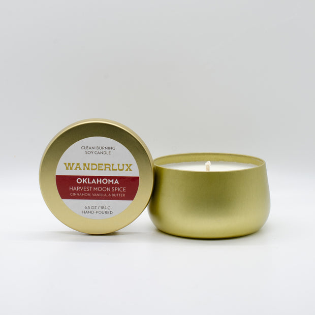 Wanderlux Oklahoma Harvest Moon Spice 6.5 Ounce Soy Candle
