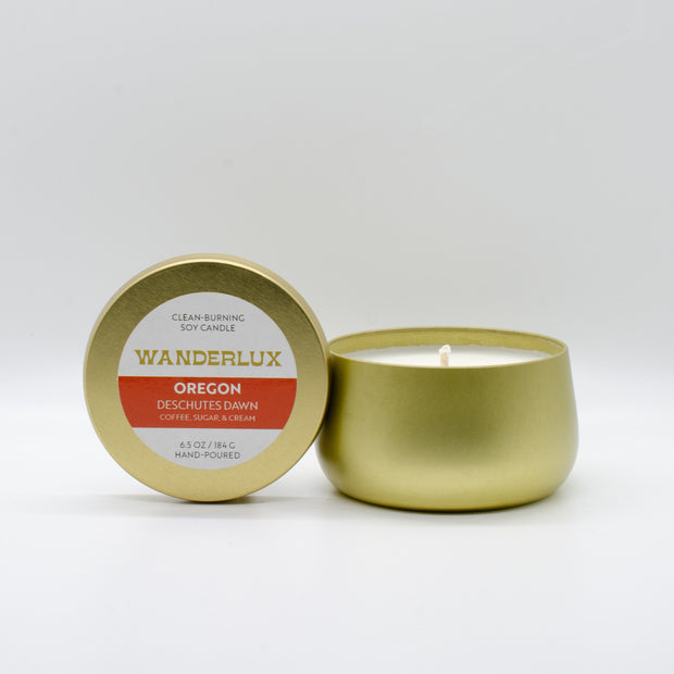 Wanderlux Oregon Deschutes Dawn 6.5 Ounce Soy Candle