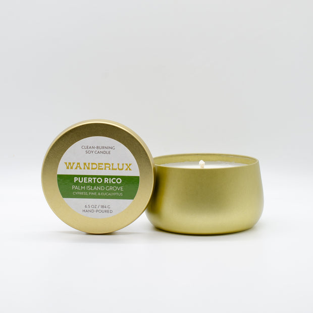 Wanderlux Puerto Rico Palm Island Grove 6.5 Ounce Soy Candle