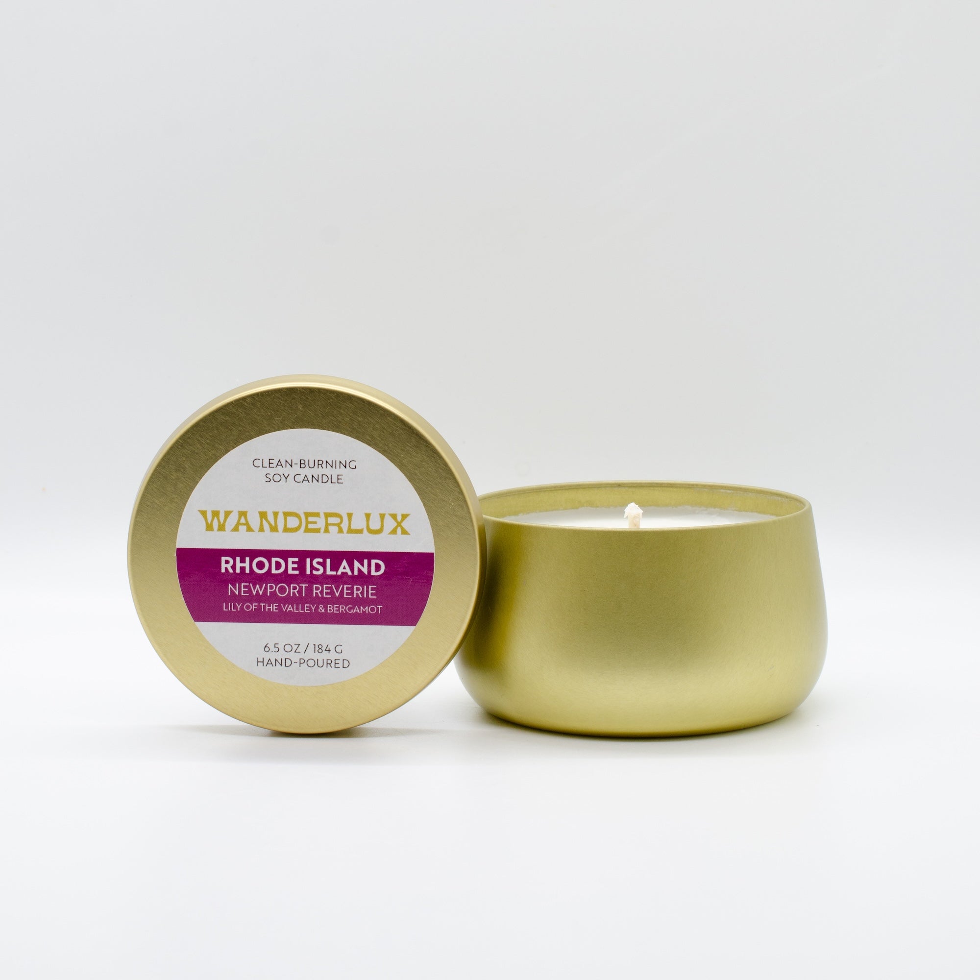 Rhode Island - Wanderlux 6.5 Ounce Soy Candle