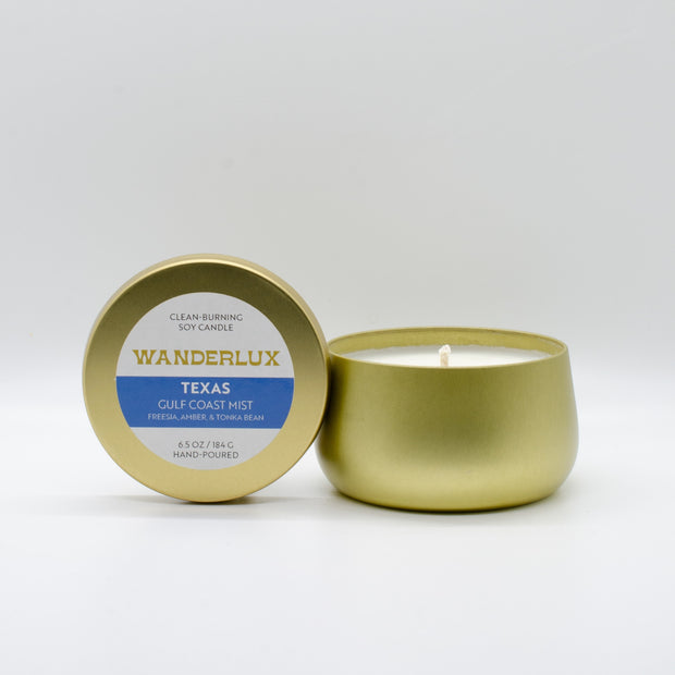 Wanderlux Texas Gulf Coast Mist 6.5 Ounce Soy Candle