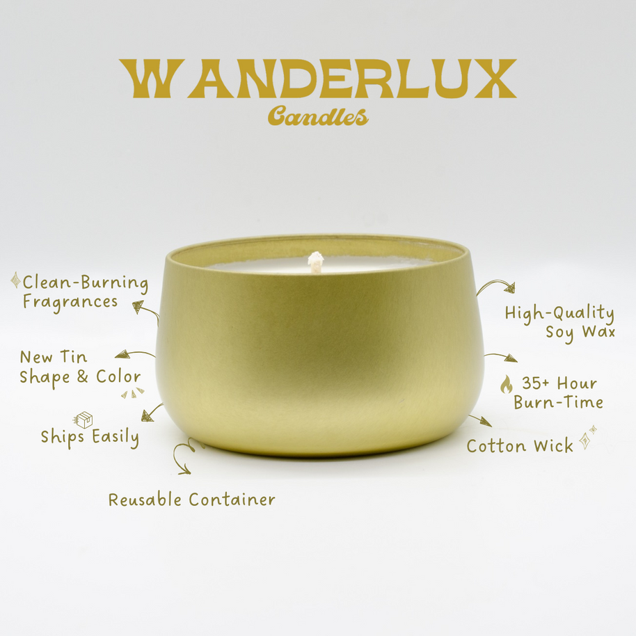 Wanderlux Michigan Lakeshore Reverie 6.5 Ounce Soy Candle