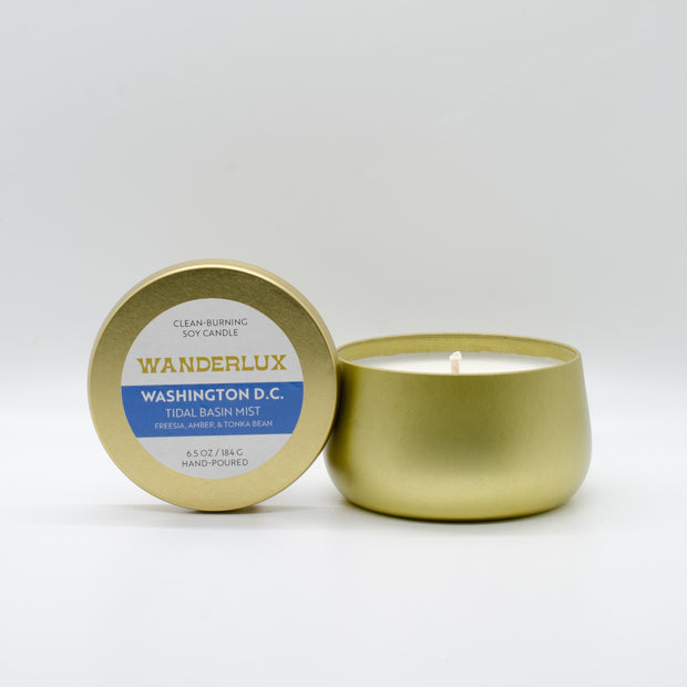 Wanderlux Washington D.C. Tidal Basin Mist 6.5 Ounce Soy Candle