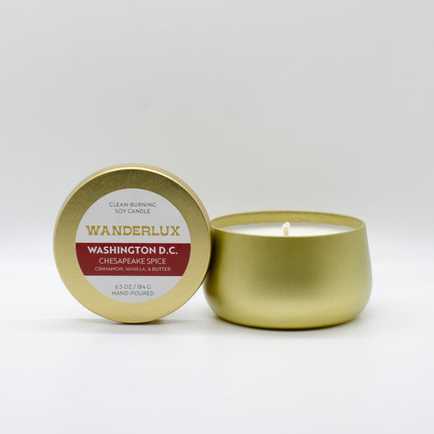 Wanderlux Washington D.C. Chesapeake Spice 6.5 Ounce Soy Candle