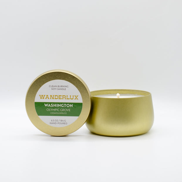 Wanderlux Washington Olympic Grove 6.5 Ounce Soy Candle