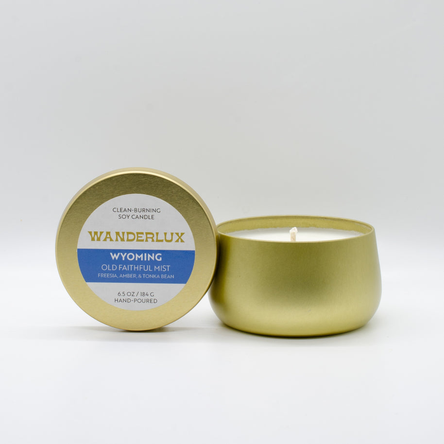 Wanderlux Wyoming Old Faithful Mist 6.5 Ounce Soy Candle